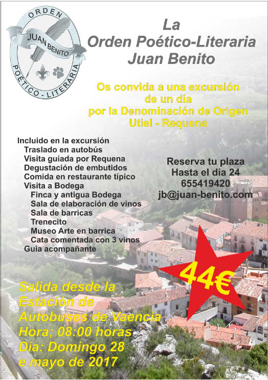 Cartel anunciador de la excursión a Requena