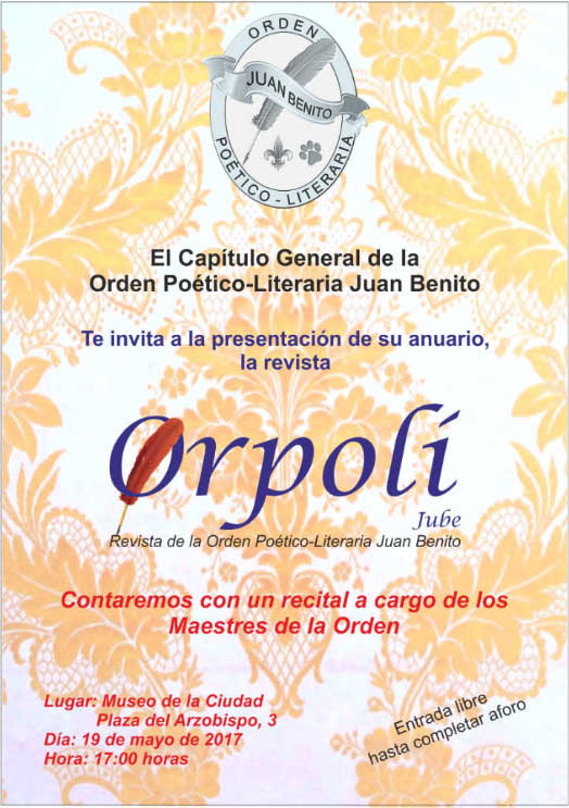 Cartel de la Presentación de Orpolí