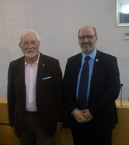 Junto al compositor Juan Manuel Gómez de Edeta