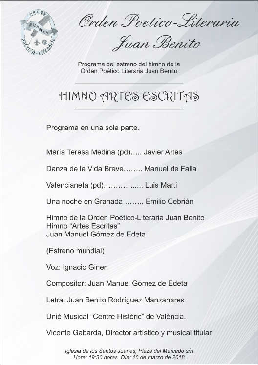 Programa de la Cena de Gala