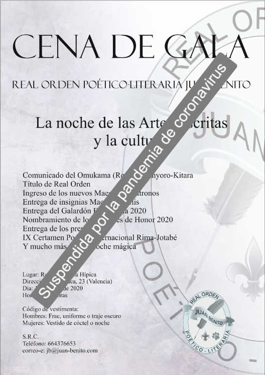 Cena de Gala suspendida por la pandemia de coronavirus