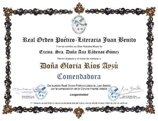 Comendadora Gloria Ríos Ayzú