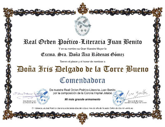 Comendadora Iris Delgado de la Torre Bueno