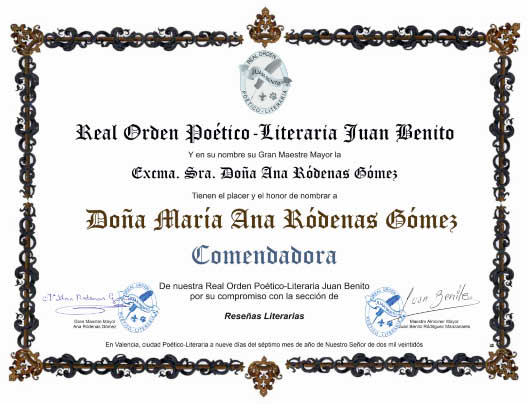 Comendadora María Ana Ródenas Gómez